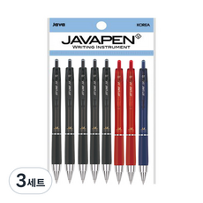 JAVAPEN Jetline M 低重心原子筆 0.7mm 黑色 5入 + 紅色 2入 + 藍色, 混合色, 3套