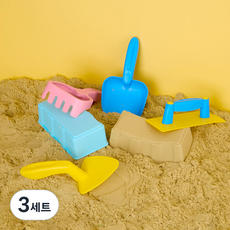 캐스비 네이처 모래찍기틀 미장 야외완구, 혼합색상, 165g, 3세트