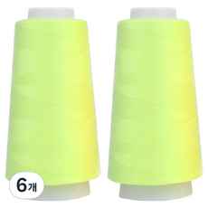 유니크 프리미엄 OWL 코아사 45수 2합 실, 43 네온옐로우, 6개