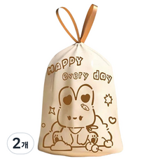 타미나요 귀여운 비닐 파우치 큐트토끼 100p, 2개, 15L