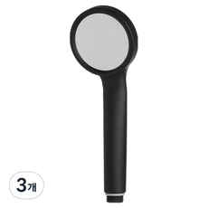 퓨어수 1기능 수압상승 샤워헤드, 3개, 무광블랙