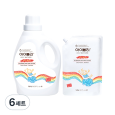 IVLY NATURE 嬰幼兒纖維柔軟精 蓮花香 正裝 1.8L + 補充包 1.2L 組合, 6套