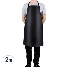 SOME'S MINE PU皮革 營業用 防水圍裙 78 x 68 cm, 2個, 黑色