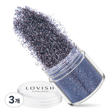 러비쉬 프리미엄 네일 글리터 10g, LVS-019 시티그레이, 3개