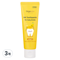 Orgabebe HA 幼兒低氟500ppm牙膏 香蕉口味, 60g, 3個