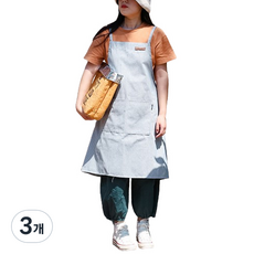 IAMPANDA 亞麻棉連身圍裙, 條紋, 3個