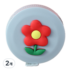 바코젤 휴대용 귀여운 미니 줄자 꽃, 1.5m, 2개