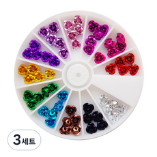 Nail Room 美甲水鑽飾品套組 金屬玫瑰水鑽, 052, 3個