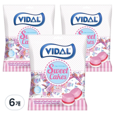 VIDAL 香甜蛋糕造型軟糖, 66g, 6個