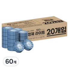 가드데이 고체형 개별포장 자동 욕실 변기 세정제, 50g, 60개