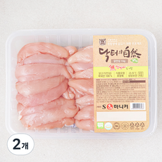 마니커 무항생제 인증 닭터의자연 닭안심 (냉장), 1kg, 2개