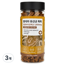 야아부르니 강아지 간식 황태와 유산균 톡톡 가수분해 영양간식, 250g, 3개, 피부 앤 피모
