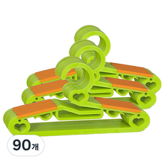 Decor's in Heart 防滑兒童衣架, 綠色, 90個