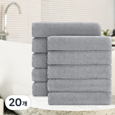 HABITY 高級毛巾 150g 30支棉紗, 灰色, 20個