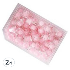 KEYMING 糖果色圖釘 淺粉色, 80入, 2個