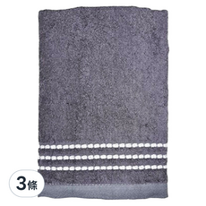 SHING LONG TEXTILE 台灣興隆毛巾 維納斯抗臭防霉毛巾 80 x 33cm, 深灰色, 3條