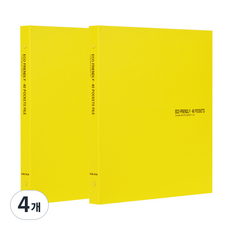 ECO Chungwoon Eco 透明文件夾 40頁 A4, 黃色, 4個