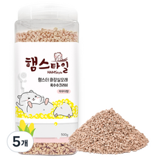 햄스타일 햄스터 옥수수 크러쉬 화장실모래 파우더향, 500g, 5개