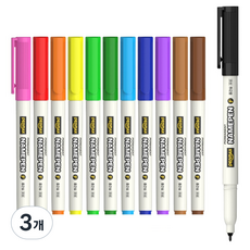 PENMAX 中字油性姓名筆 308F 套組, 12色, 36個