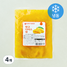 데이주스 망고 다이스 청 (냉동), 1kg, 4개