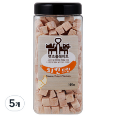 펫츠플레이트 강아지&고양이 동결건조 간식, 치킨, 160g, 5개
