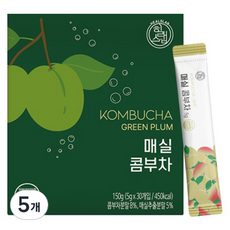 힐스랩 콤부차 매실, 5개, 30개입, 5g