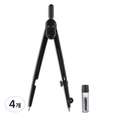 Sevenzip 經典款金屬黑色圓規, 4個