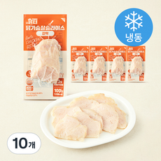 수닭터 갈릭 닭가슴살 슬라이스 (냉동), 100g, 10개, 1개입
