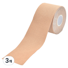 케이앤제이굿즈 탄성 근육테이프 라이트 베이지 2.5cm x 5m, 3개, 1개입