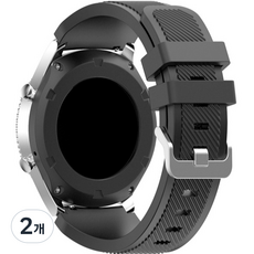 아이엠판다 갤럭시워치 스포츠 젤리 스트랩 22mm, 블랙, 2개 블랙, 2개