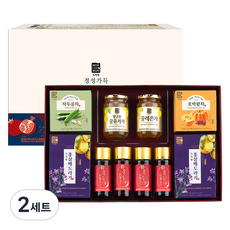 녹차원 정성가득 홍삼차 선물세트, 2세트, 홍삼진골드 + 향긋한꿀유자차 + 꿀레몬차 + 홍삼배도라지 + 작두콩차 + 호박팥차