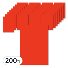 픽딜 깔끔한 색종이 레드 80g, 200개, 1색