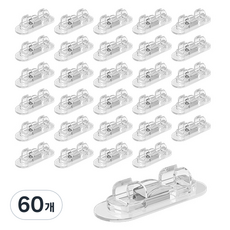 Brofic 黏貼式理線夾掛鉤 大型, 單一顏色, 60個