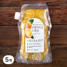 주비푸드 오렌지 바질 드레싱, 500g, 5개