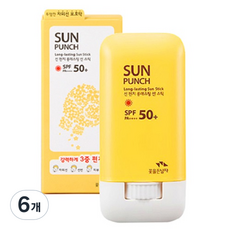 Man with Flowers Sun Punch 長效防曬棒 SPF50+ PA++++, 20g, 6個