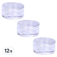 Vitabello 圓形乳霜空瓶 旅行用化妝品分裝容器 35 x 20mm, 單一顏色, 12個
