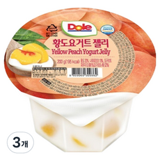 Dole 都樂 黃桃優格杯果凍 1個入, 200g, 3個