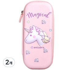 한봄누리 3D 입체 캐릭터 인싸 EVA 필통, 라이트핑크, 2개