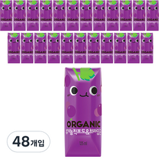오가닉크니쁘니 적포도 앤 보라당근, 125ml, 48개