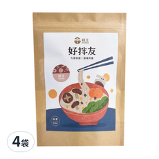 菇王 好拌友 方便包 綜合 Set 12, 古法缸釀，無基因改造，茹素者適用, 336g, 4袋