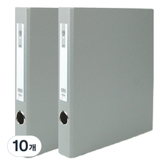 MiDAS HYUNPOONG D型環合紙活頁夾 附名牌夾 3公分 3孔 A4, 灰色, 10個