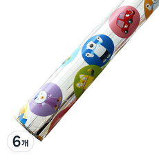 뽀로로 증착롤 포장지 대, 실버, 6개