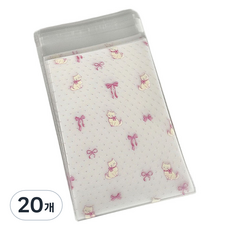 Vireo Design OPP 包裝袋, 粉紅貓, 20個