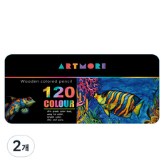 ARTMORE 專業用彩色鉛筆鐵盒, 2個, 120色