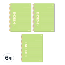 더오픈하우스 캠퍼스 플러스 유광엠보 영어노트 B5 23-7362, GREEN, 6개