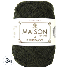 연일섬유 램스울 메종 뜨개실, 31진올리브, 3개