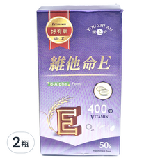 優之安 維他命E軟膠囊食品 d-Alpha Form 400IU, 50顆, 2瓶