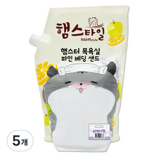 햄스타일 햄스터 목욕실 파인 베딩샌드 라벤더향, 2.5kg, 5개