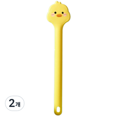 지비비 귀여운 오리 캐릭터 바디 브러쉬, 옐로우, 1개입, 2개