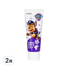 Lab52 齒妍堂 汪汪隊含氟兒童牙膏, 預防蛀牙, 葡萄口味, 80g, 2條